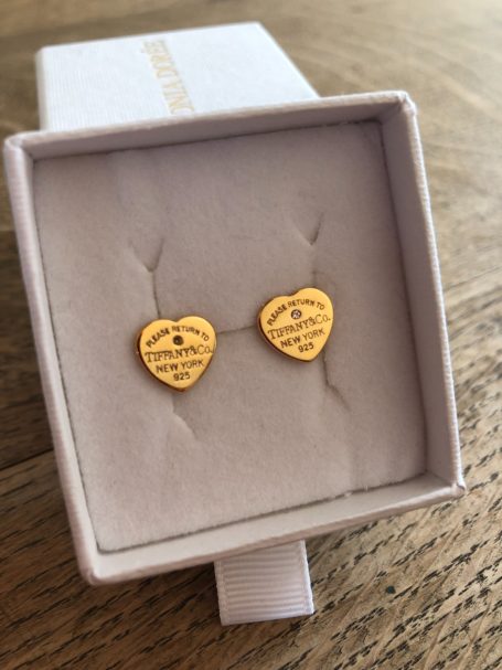 Tiffany Ohrstecker Vergoldung 24 Karat