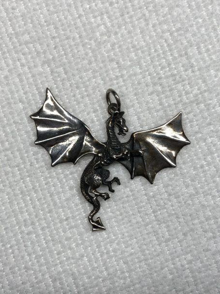 Vorher Drachenanhänger Silber